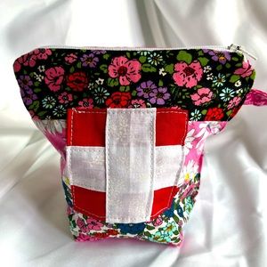 Multi floral zipper pouch